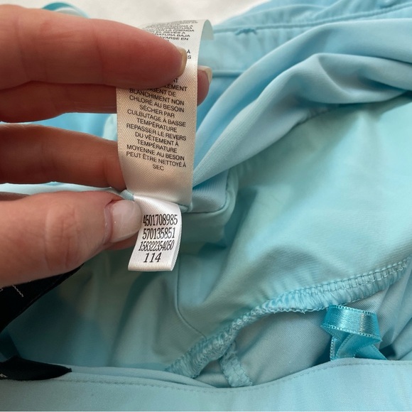 WHBM Genius Chiffon Convertible Caspian Gown SZ 4 Blue Maxi Dress - Picture 14 of 16